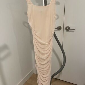 Mesh Midi Beige Dress 🌻